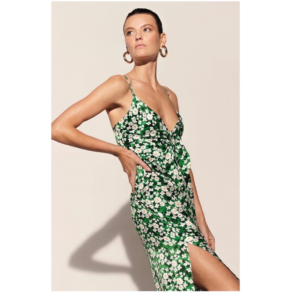 Borgo de Nor x Talia Collins Floral Silk Blend Maxi Dress Sz 6